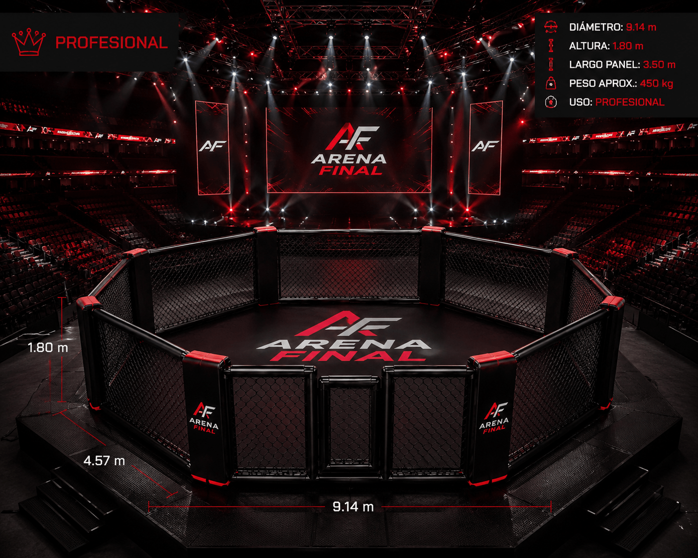 OCTÁGONO MMA PROFESIONAL ARENA FINAL® – 9.14 m - Arena Final